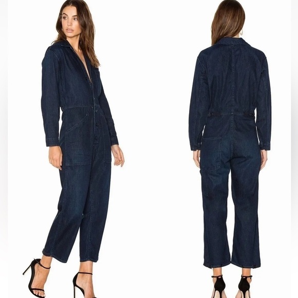 C of H Citizens of Humanity Hailey Jean Denim Utility Jumpsuit Sz XS Relaxed - Picture 1 of 15